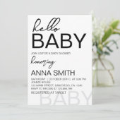 Invitation de Baby shower minimaliste moderne (Debout devant)