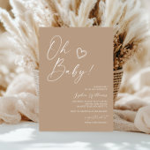 Invitation de Baby shower minimaliste neutre