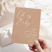 Invitation de Baby shower minimaliste neutre