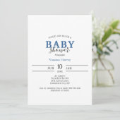 Invitation de Baby shower minimaliste simple (Debout devant)