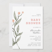 Invitation de Baby shower minimaliste simple (Devant)