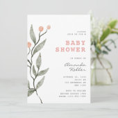 Invitation de Baby shower minimaliste simple (Debout devant)