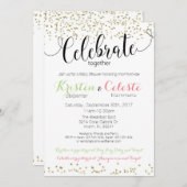 Invitation de Baby shower mixte (Devant / Derrière)