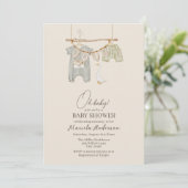 Invitation de Baby shower mobile Boho Nursery mode (Debout devant)