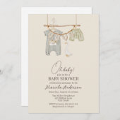 Invitation de Baby shower mobile Boho Nursery mode (Devant / Derrière)