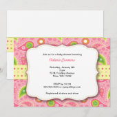 Invitation de Baby shower moderne Paisley Girl (Devant / Derrière)