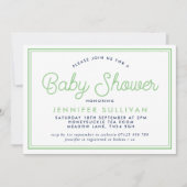Invitation de Baby shower moderne Preppy Polka (Devant)