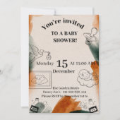 Invitation de baby shower modifiable | Sucette min (Devant)