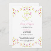 Invitation de baby shower - monogramme (Devant / Derrière)