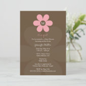 Invitation de Baby shower Monogramme moderne (Debout devant)
