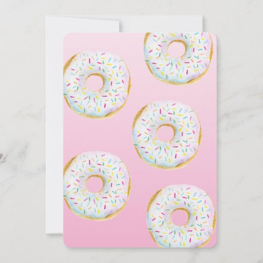 Invitation de Baby shower multiples Donut (Dos)