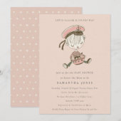 Invitation de Baby shower nautique Blush Little Sa (Devant / Derrière)