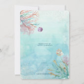 Invitation de Baby shower nautique de baleine (Dos)