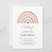 Invitation de Baby shower neutre Boho Rainbow (Devant)
