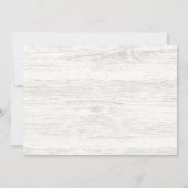 Invitation de Baby shower neutre en bois rustique (Dos)
