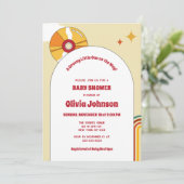 Invitation de Baby shower neutre pour le Vinyl rét (Debout devant)