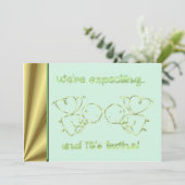 Invitation de baby shower nous attendons des (Debout devant)