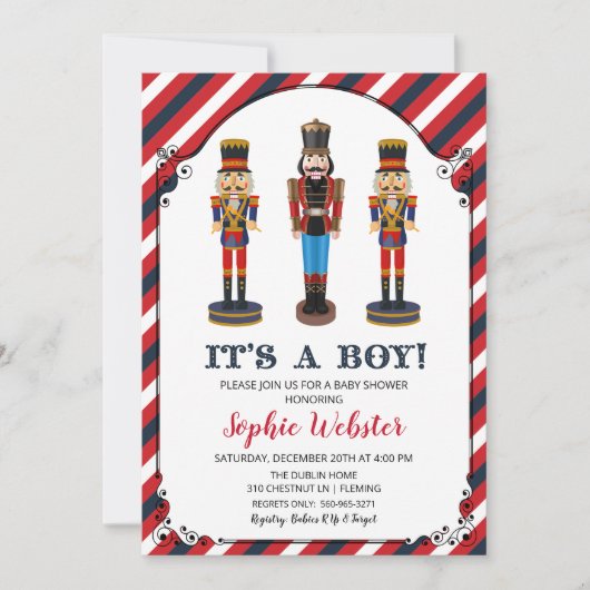 Invitation de Baby shower Nutcracker (Devant)
