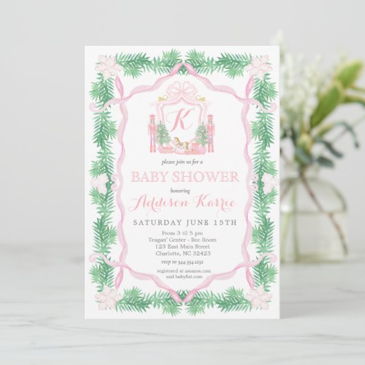 Invitation de Baby shower Nutcracker (Debout devant)