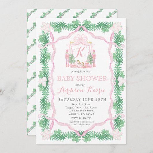 Invitation de Baby shower Nutcracker (Devant / Derrière)