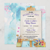Invitation de Baby Shower Œuvre d'Art (Devant / Derrière)