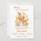 Invitation de Baby Shower « Oh Deer » Thème d'Auto (Devant)