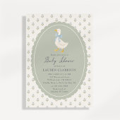 Invitation de baby shower Oie de conte de fées vin