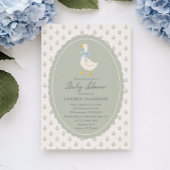 Invitation de baby shower Oie de conte de fées vin
