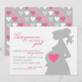 Invitation de Baby shower OMMY (Devant / Derrière)