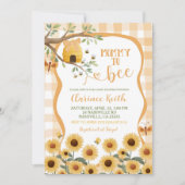 Invitation de Baby Shower Orange Gingham Plaid Sun (Devant)