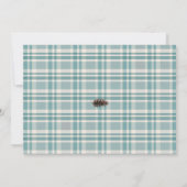 Invitation de Baby Shower Ours Rustique Garçon (Dos)