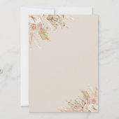 Invitation de Baby Shower Ourson Bohème Rustique (Dos)