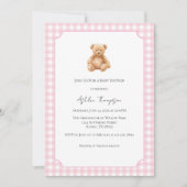 Invitation de Baby Shower Ourson Classique Préparé (Devant)
