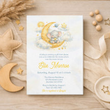 Invitation de Baby Shower Over the Moon