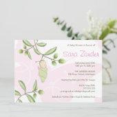 Invitation de baby shower - papillon (Debout devant)