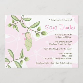 Invitation de baby shower - papillon