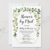 Invitation de Baby Shower par courrier Greenery Ba (Devant)