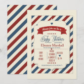 Invitation de Baby shower patriotique (Devant / Derrière)