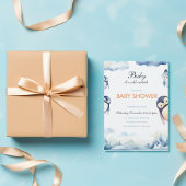 Invitation de Baby shower Penguin Winter Wonderlan