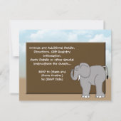 Invitation de Baby shower personnalisé, animaux de (Dos)