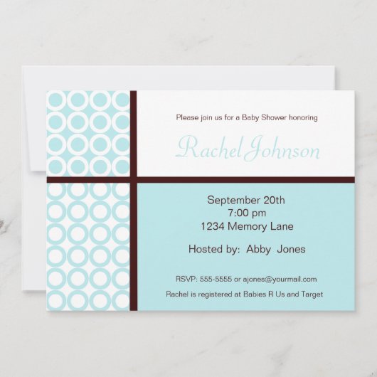 Invitation de Baby shower personnalisée (Devant)