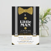 invitation de baby shower petit homme (Debout devant)