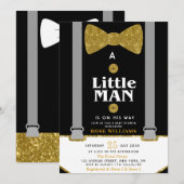 invitation de baby shower petit homme (Devant / Derrière)