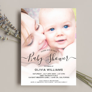Invitation de Baby shower photo personnalisée