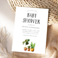 Invitation de Baby shower Plante