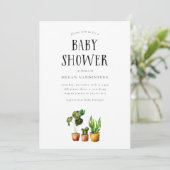 Invitation de Baby shower Plante (Debout devant)