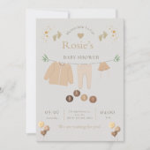 Invitation de Baby Shower Plate Rase (Devant)