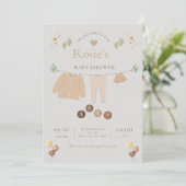 Invitation de Baby Shower Plate Rase (Debout devant)