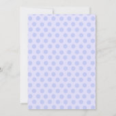 Invitation de Baby shower Pois bleu (Dos)