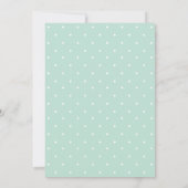 Invitation de Baby shower Pois Mint Green (Dos)